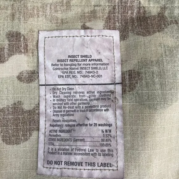Vintage Camo Green Ripstop Cargo Pants Men’s 34x32 Combat Military Insect Repell